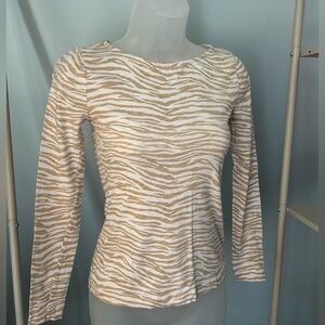J. Crew XXS Animal Print Artist Tee